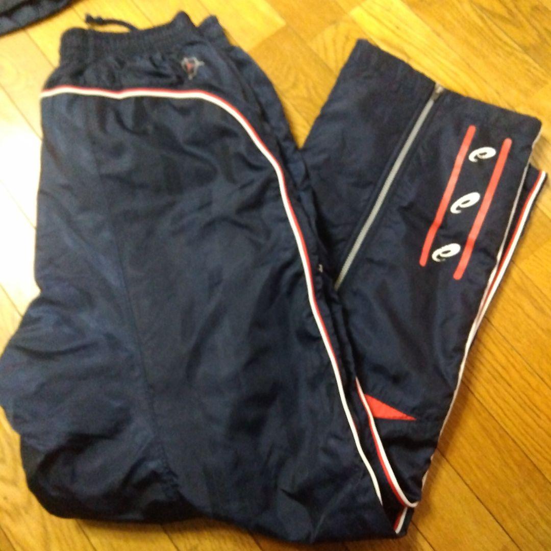 未使用　メンズasics ウィンドブレーカー 上下セット　ネイビー
