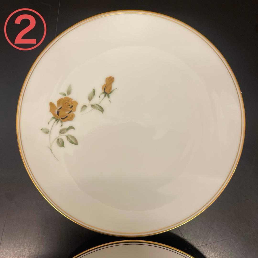 【Noritake】PRIMADONNA 薔薇柄 金彩 プレート 6枚セット