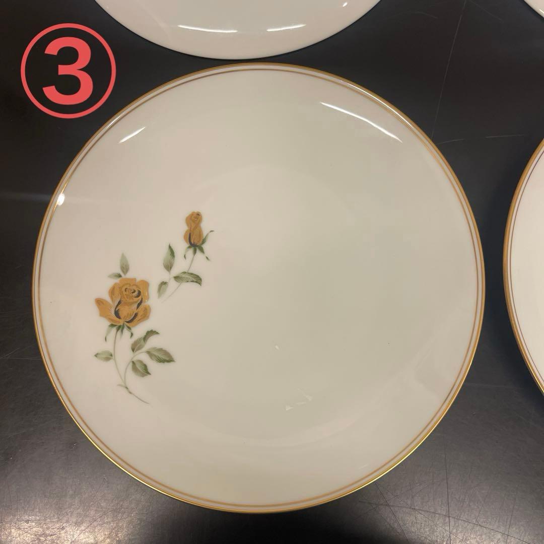 【Noritake】PRIMADONNA 薔薇柄 金彩 プレート 6枚セット