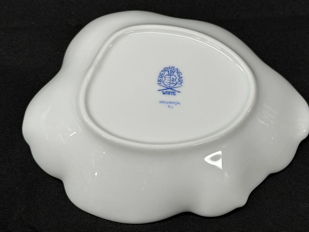 【美品】HEREND ヘレンド　バロックホワイト　プレート　ボウル　皿　小皿