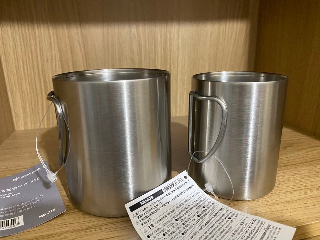 スノーピーク　ステンレス真空マグカップ　450 300 凹みあり　未使用　展示品