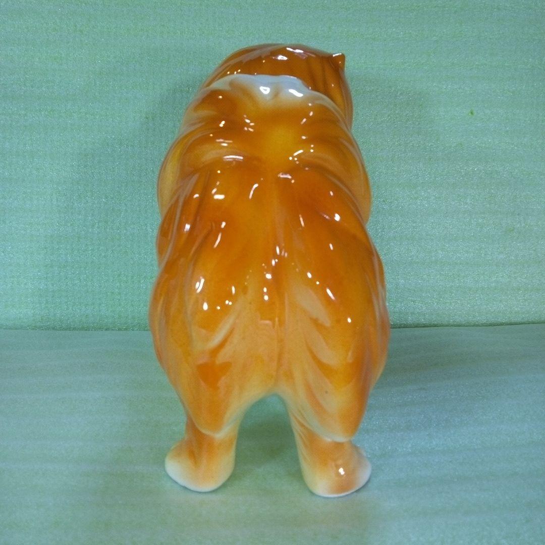 ポメラニアンと思われる犬の置物　KATO KOGEI JAPAN　フィギュア