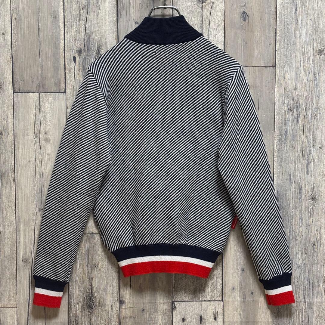 ルコックスポルティフlGOLF ジャケット　ニット　ジップアップ　ストライプ