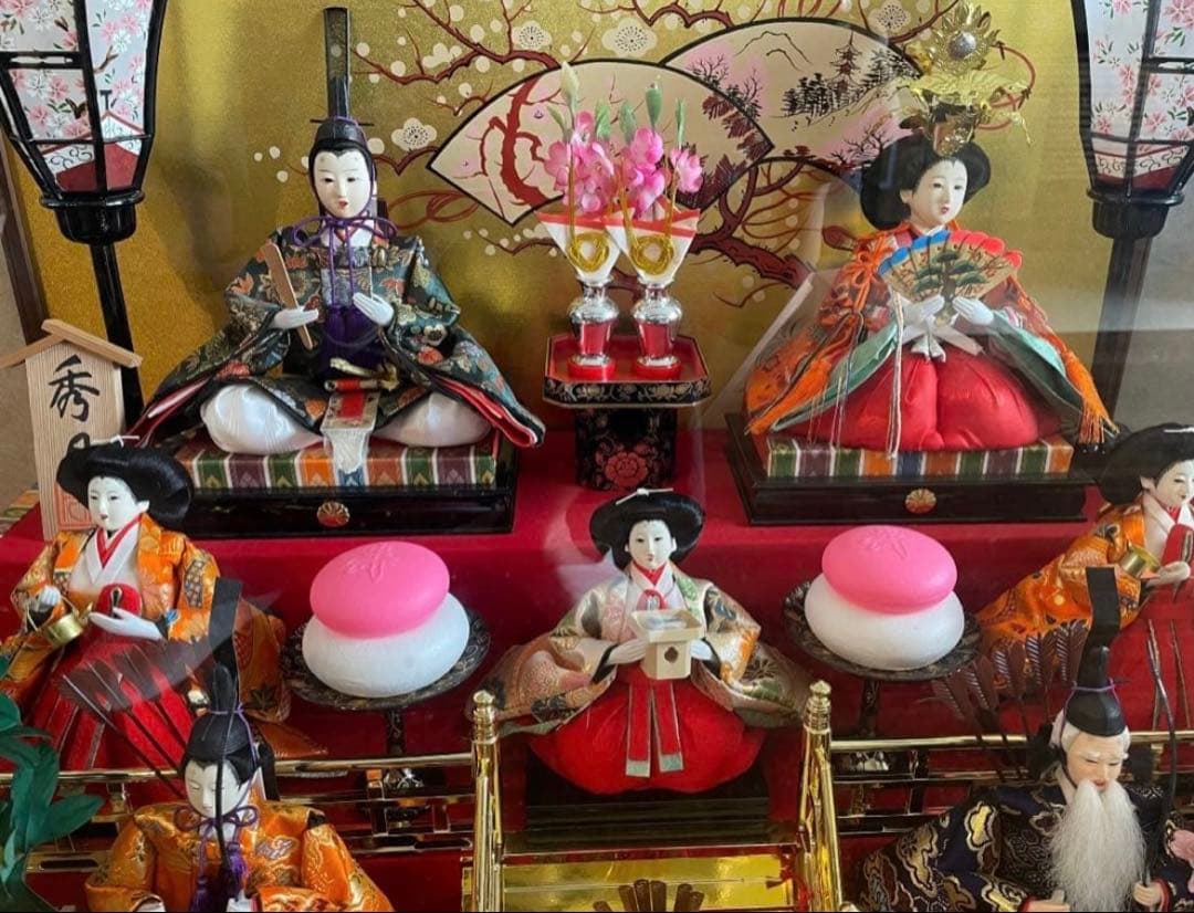 ひな祭り 雛人形セット ガラスケース付