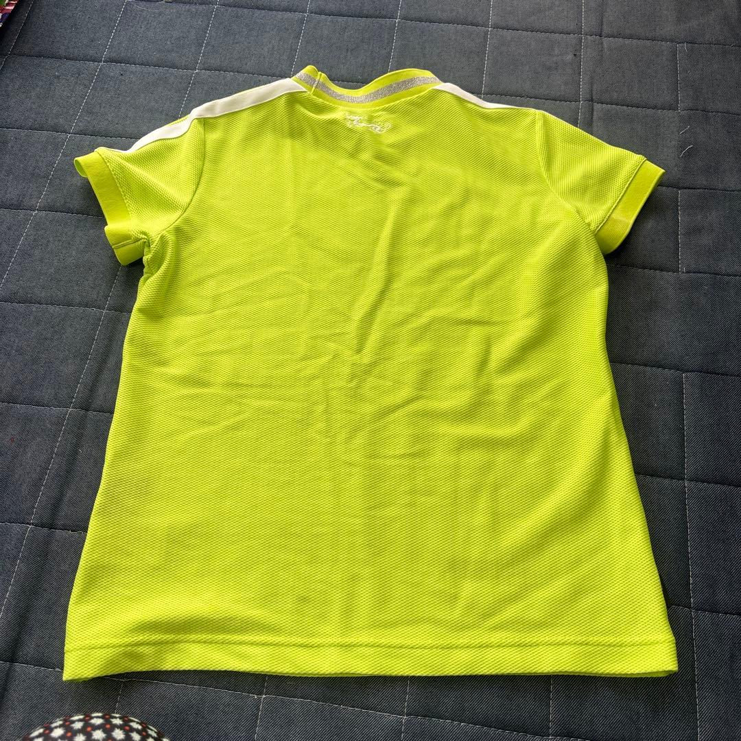 蛍光イエロー メッシュ シャツ レディース