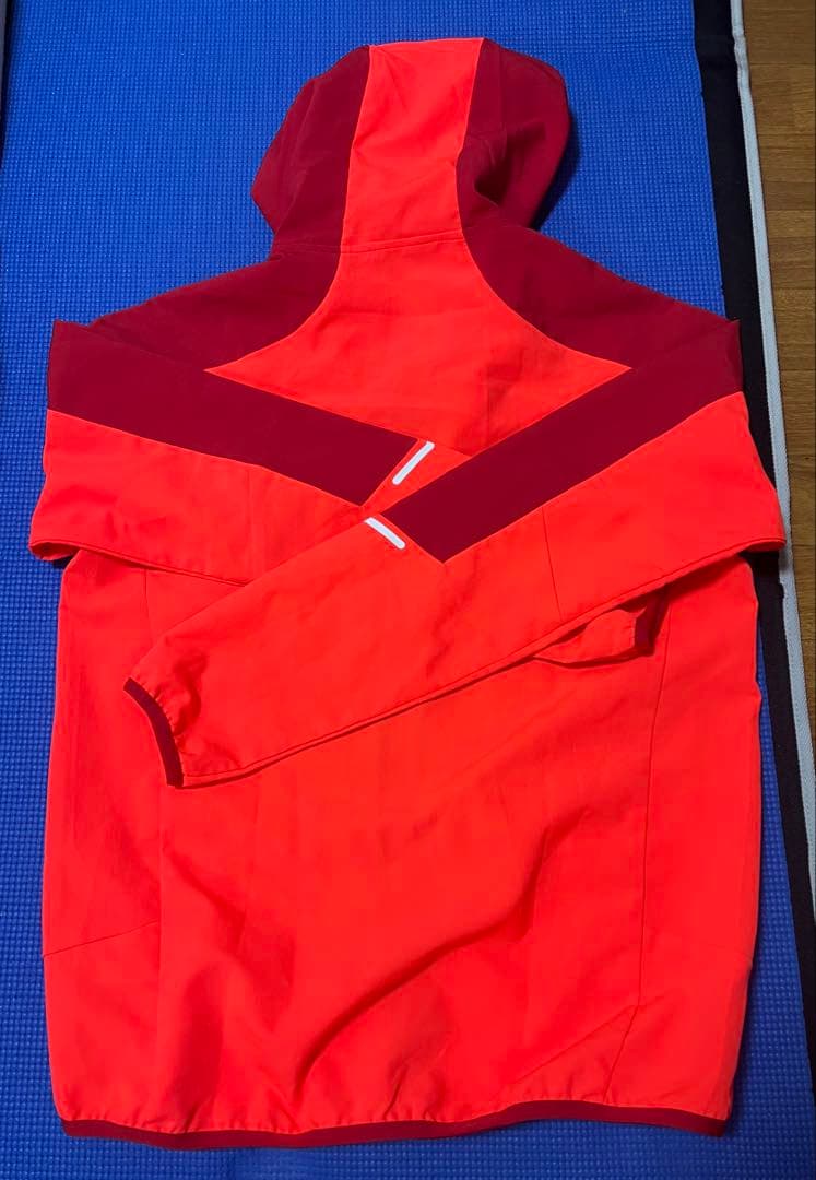 ASICS オレンジ ウィンドブレーカー上下サイズ違い 上L下M メンズ