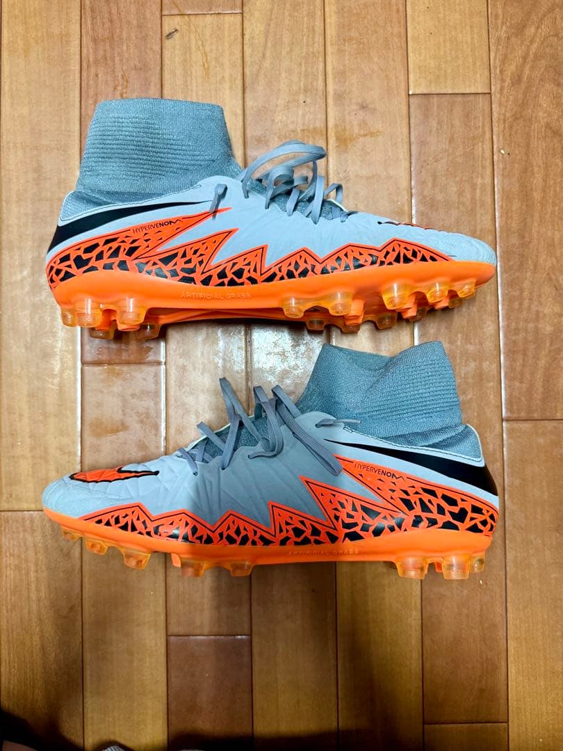 【51】Nike ハイパーヴェノムAG グレー/オレンジ