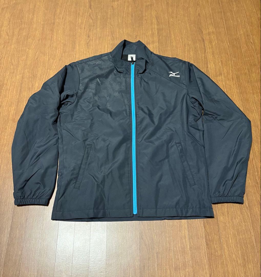 【美品】MIZUNOミズノ ウィンドブレーカー 上下セット ネイビー Mサイズ