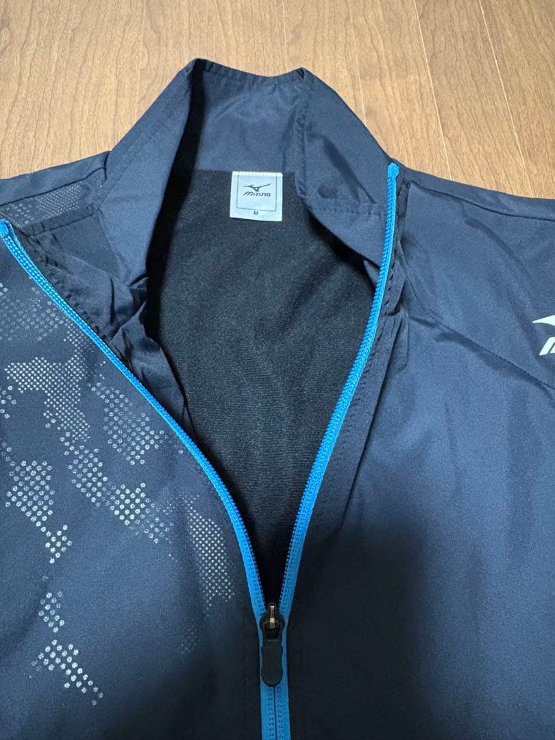 【美品】MIZUNOミズノ ウィンドブレーカー 上下セット ネイビー Mサイズ
