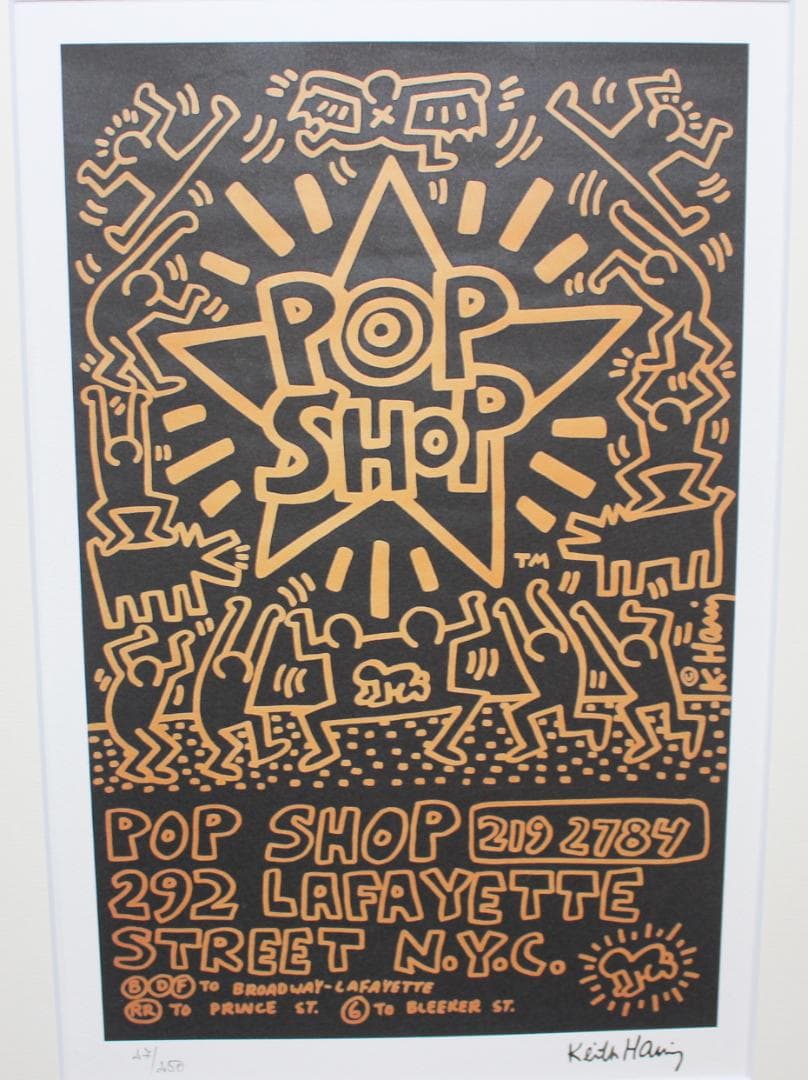 キース・ヘリング【Pop Shop】エスタンプリトグラフ 27/250