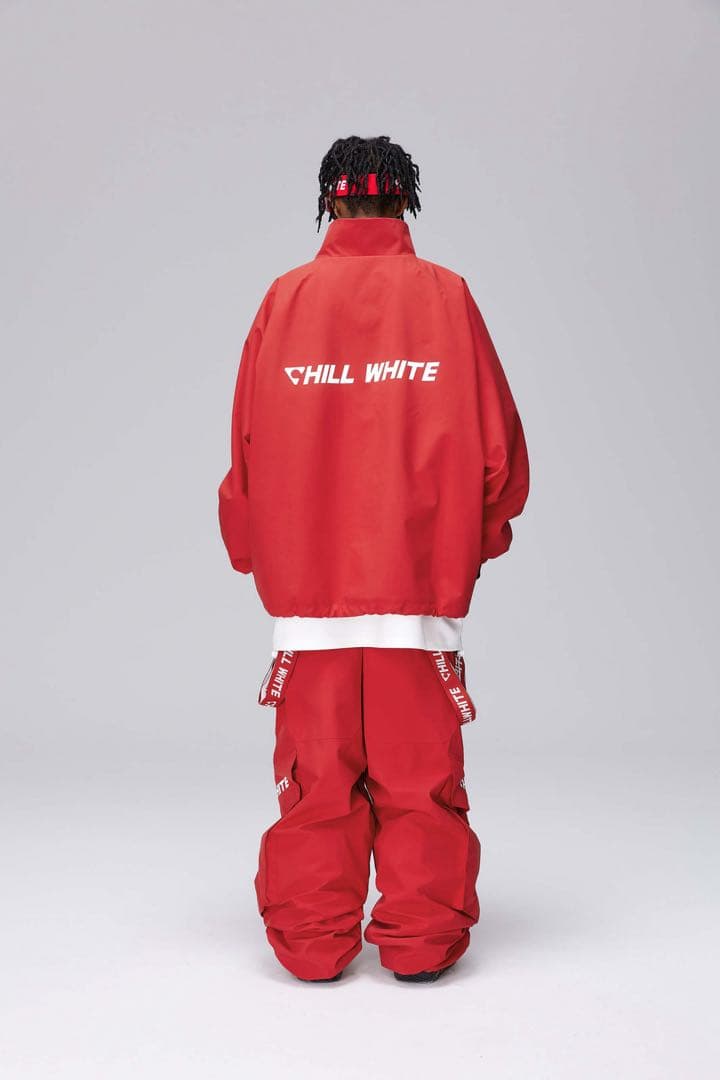 CHILL WHITE スノーボードウェア レッド 上下セット