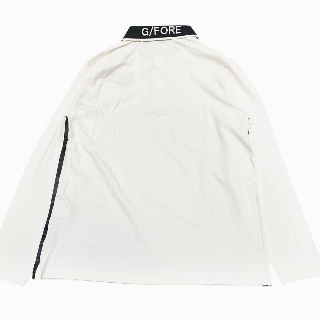 【未使用訳アリ】定価5.2万円 G/FORE ホワイト 長袖ポロシャツ