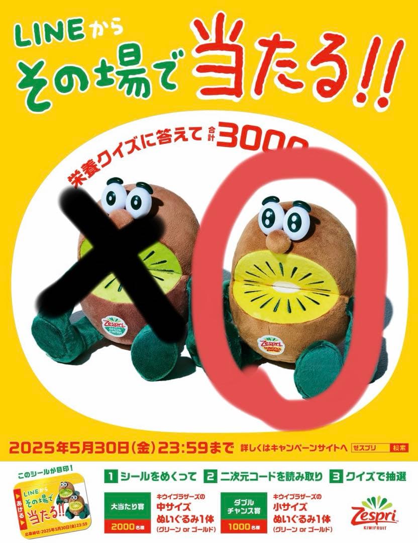 キウイ　ゼスプリ　当選品　未使用品