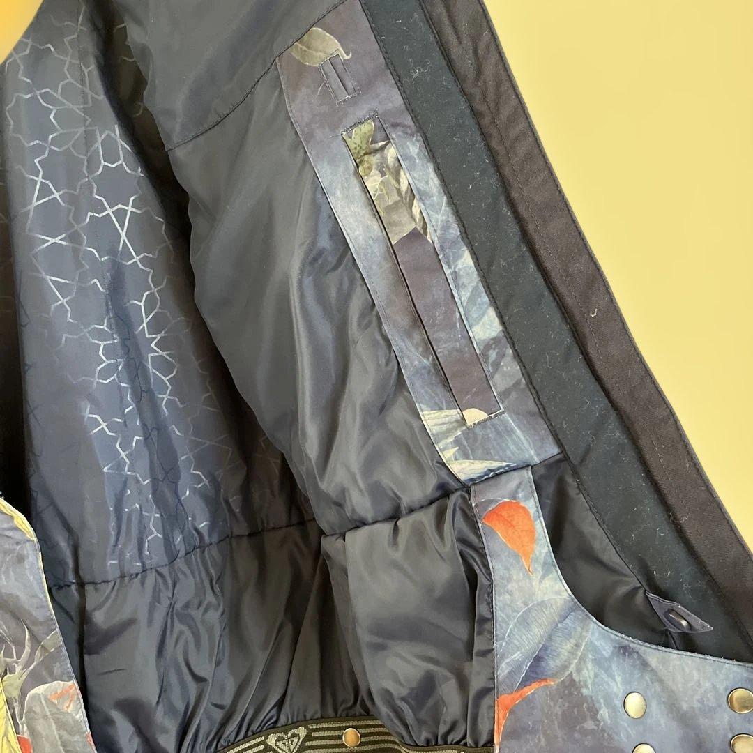 ROXY ネイビー 花柄 スノーボードウェア　2点セット