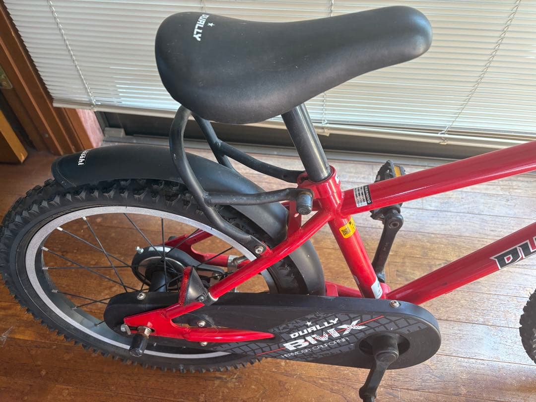 18インチ DUALLY BMX 子供用自転車 レッド ライト・ヘルメット付き