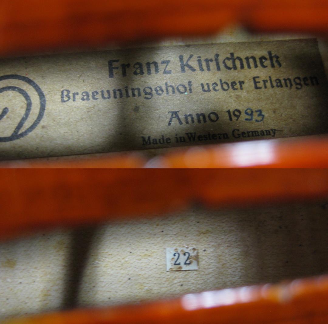【銘器ドイツ製】Frantz Kirschnek #22 ビオラ 15.5インチ