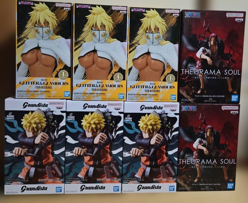 BLEACH　ハリベル　NARUTO うずまきナルト　ワンピース　シャンクス
