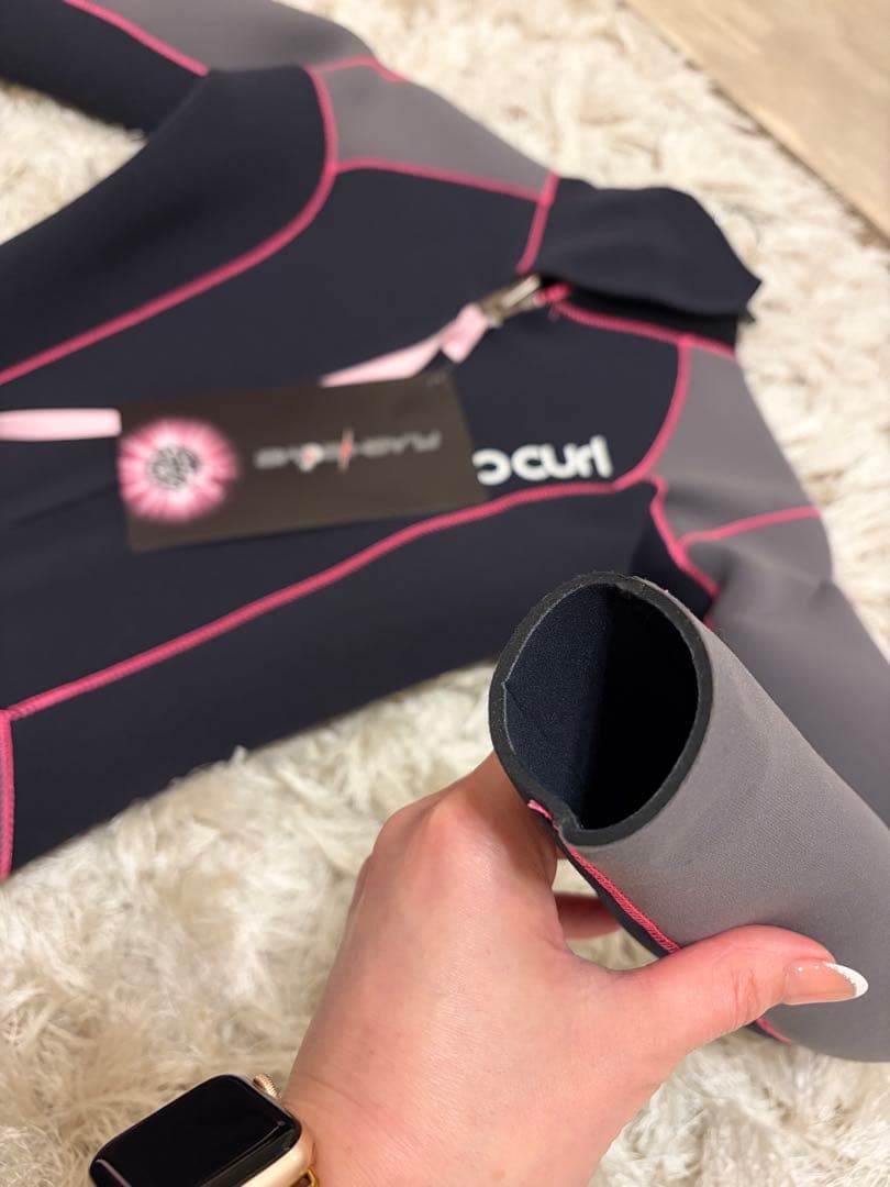 Rip Curl フルスーツ 黒/グレー/ピンク