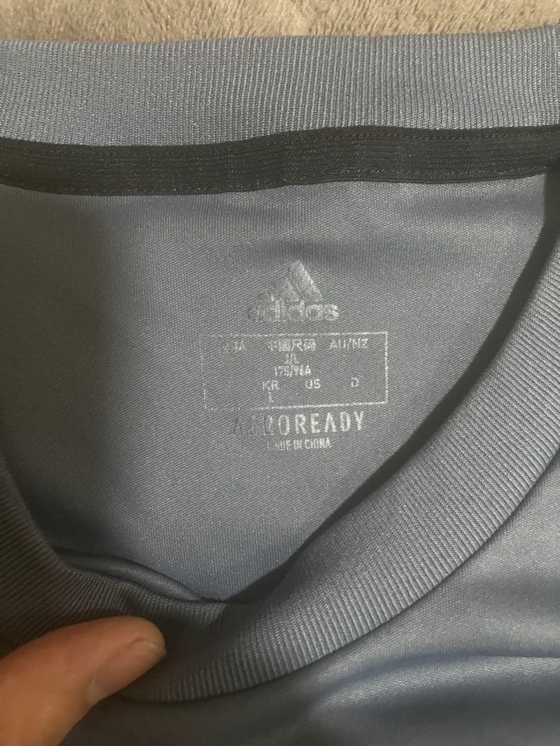 adidas サッカーウェア グレー・グリーン 36 L