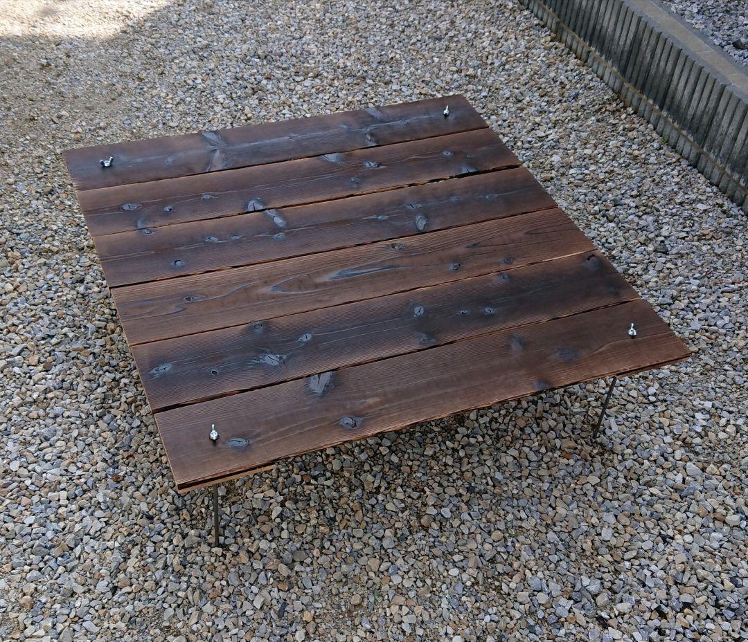 BBQ 囲炉裏テーブル 91×91cm 【組立簡単、軽量収納コンパクト】
