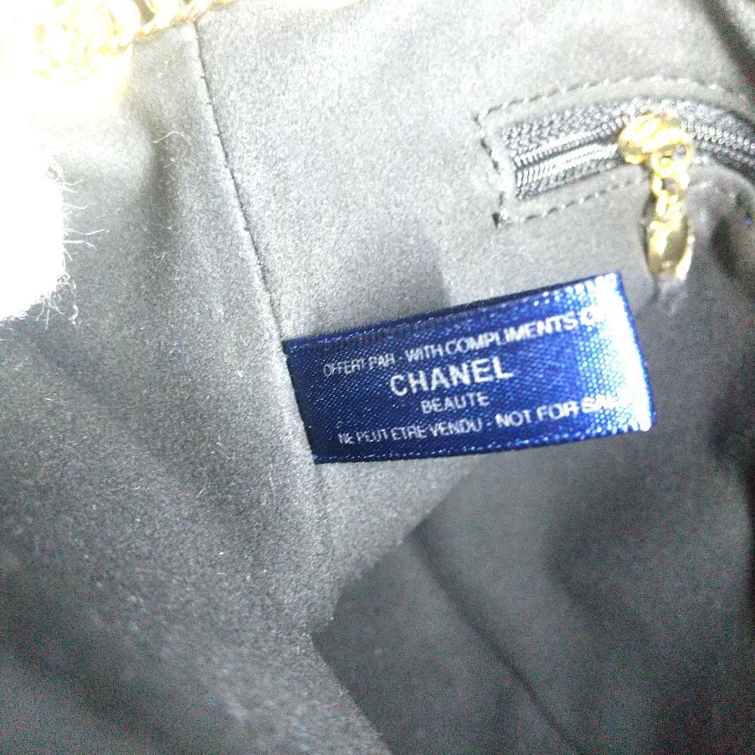 新品極美品CHANELノベルティツイードバケットショルダバックネイビー非売品