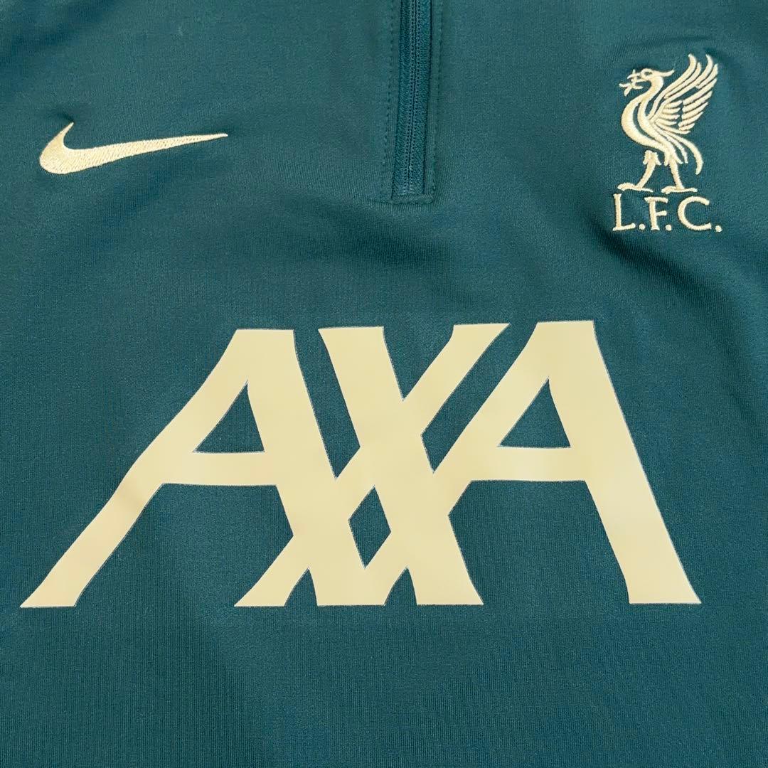 美品【NIKE】リバプール 21/22公式 ハーフジップ サッカーウェア 緑 M