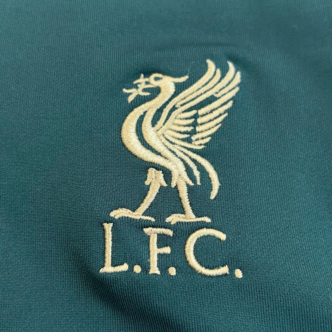 美品【NIKE】リバプール 21/22公式 ハーフジップ サッカーウェア 緑 M