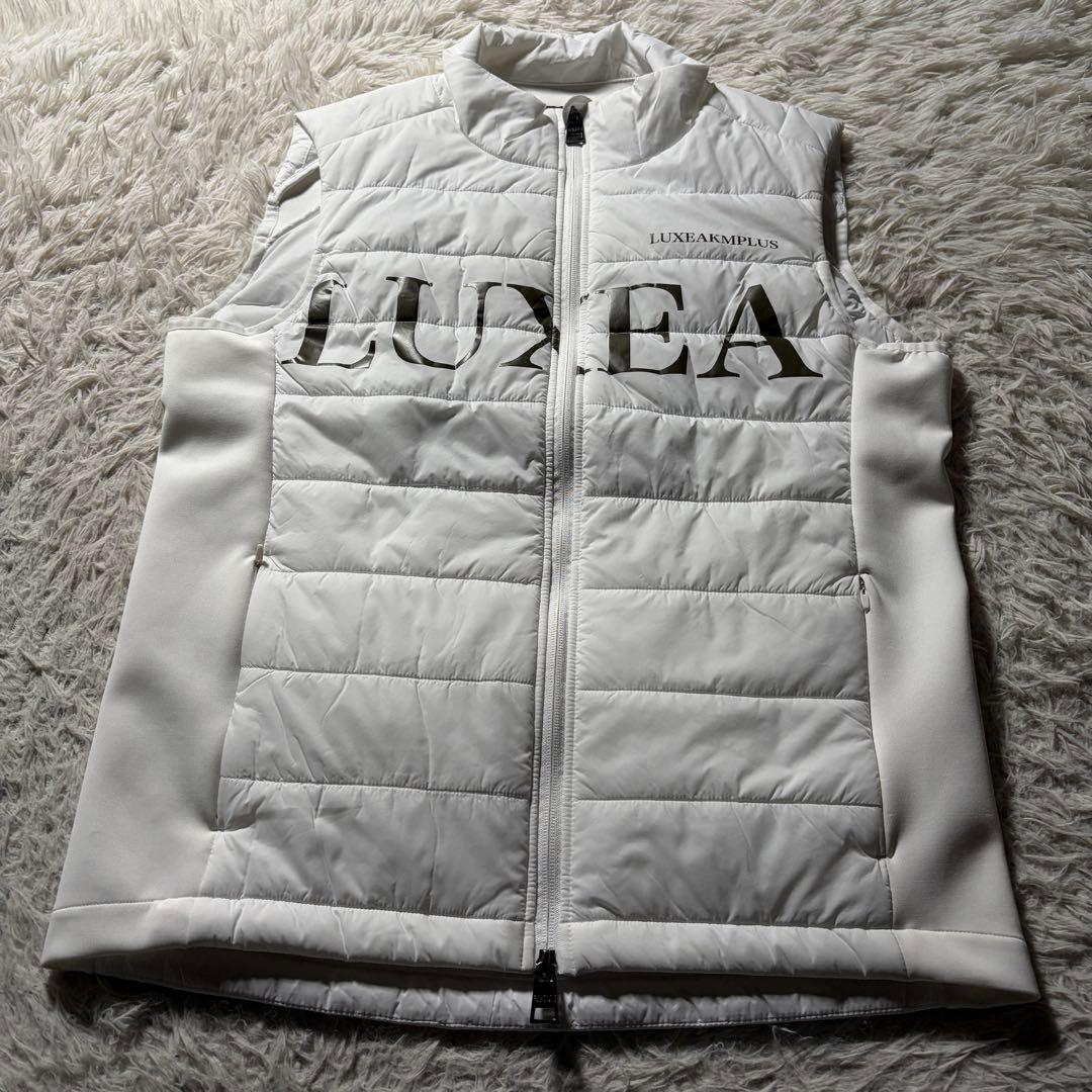 美品■LUXE AKMPLUS ダウンベスト　ホワイト　48 L