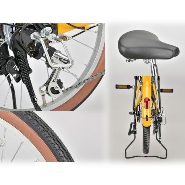 新品　折りたたみ自転車 コンタナFDB206AT 20インチ 6段変速 イエロー