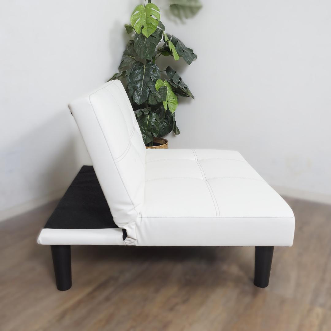 【新品】レザー張り リクライニングソファ　シンプル スタイリッシュ　アウトレット