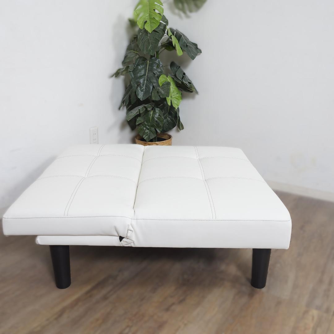 【新品】レザー張り リクライニングソファ　シンプル スタイリッシュ　アウトレット