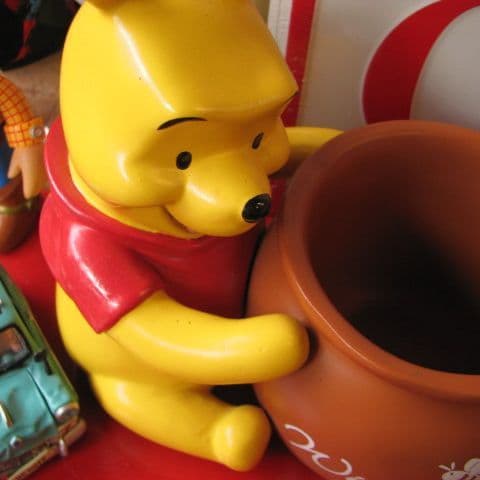 美品▼ プリザーブドフラワー プーさん プレゼント インテリア 陶器 プランター