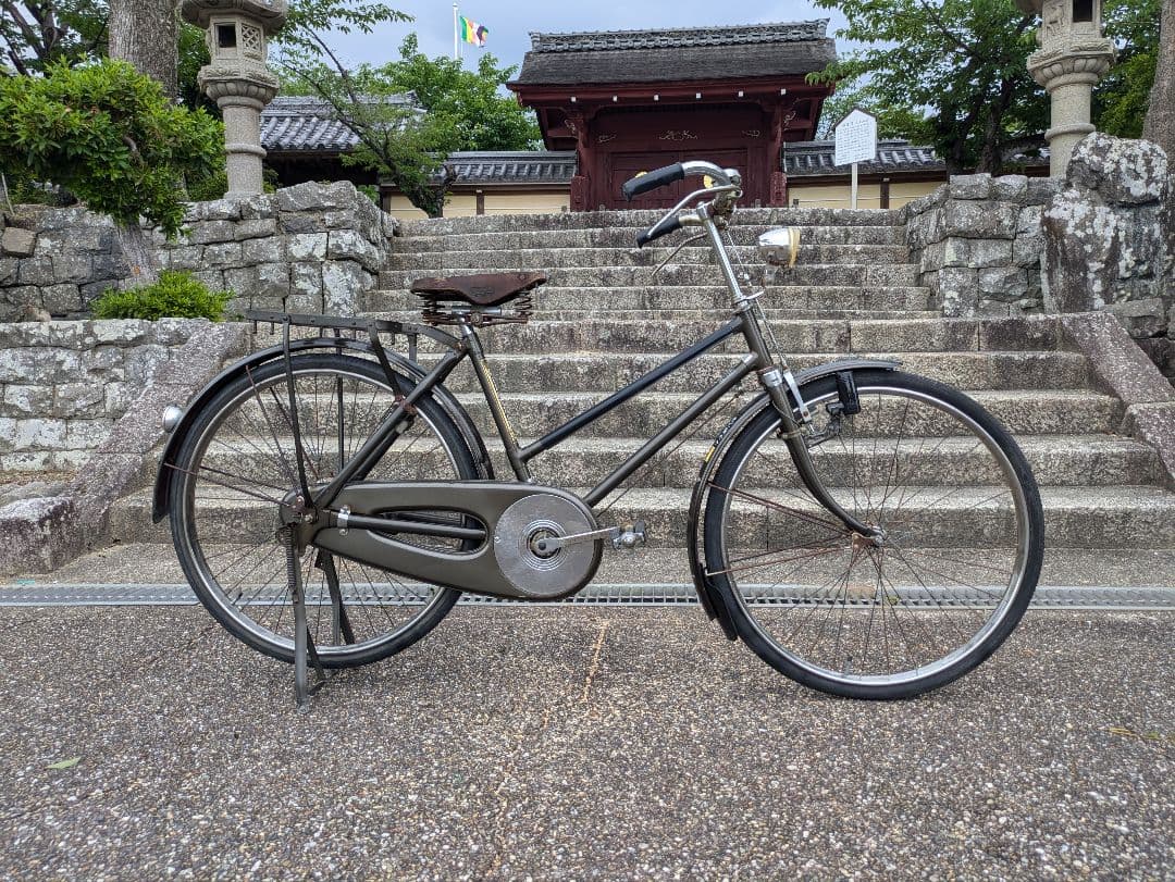 ナショナル　実用車　昭和　レトロ　自転車 ロッドブレーキ　ビンテージ