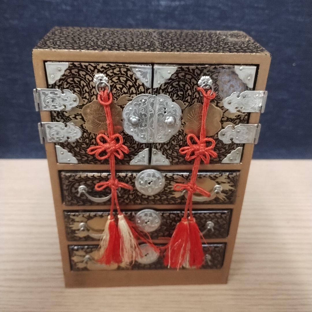 ひな人形セット 鏡付き 木製