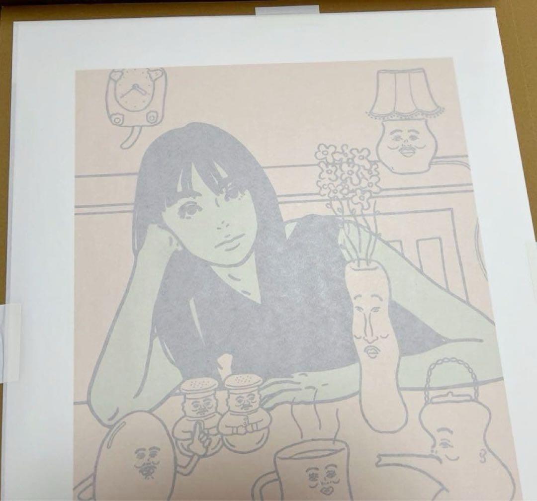 KYNE Untitled 2023 Beige キネ シルクスクリーン 版画
