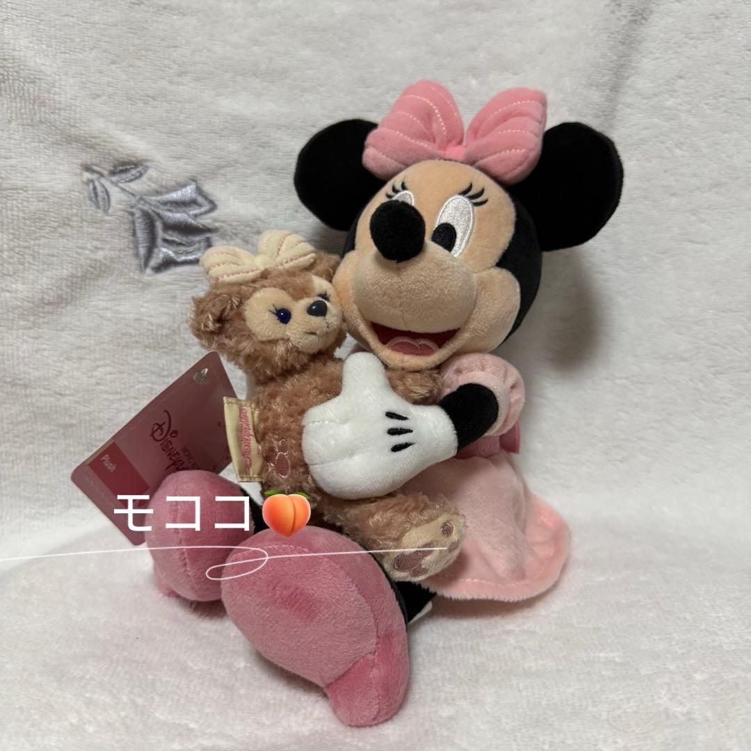 新作⭕️香港ディズニー　ミニーマウスとシェリーメイ　ぬいぐるみキーホルダー