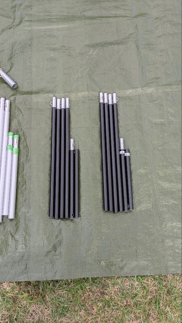 バンドックソロベースEXカーキ　フロントウォール(前幕)　二又2セット接続ポール