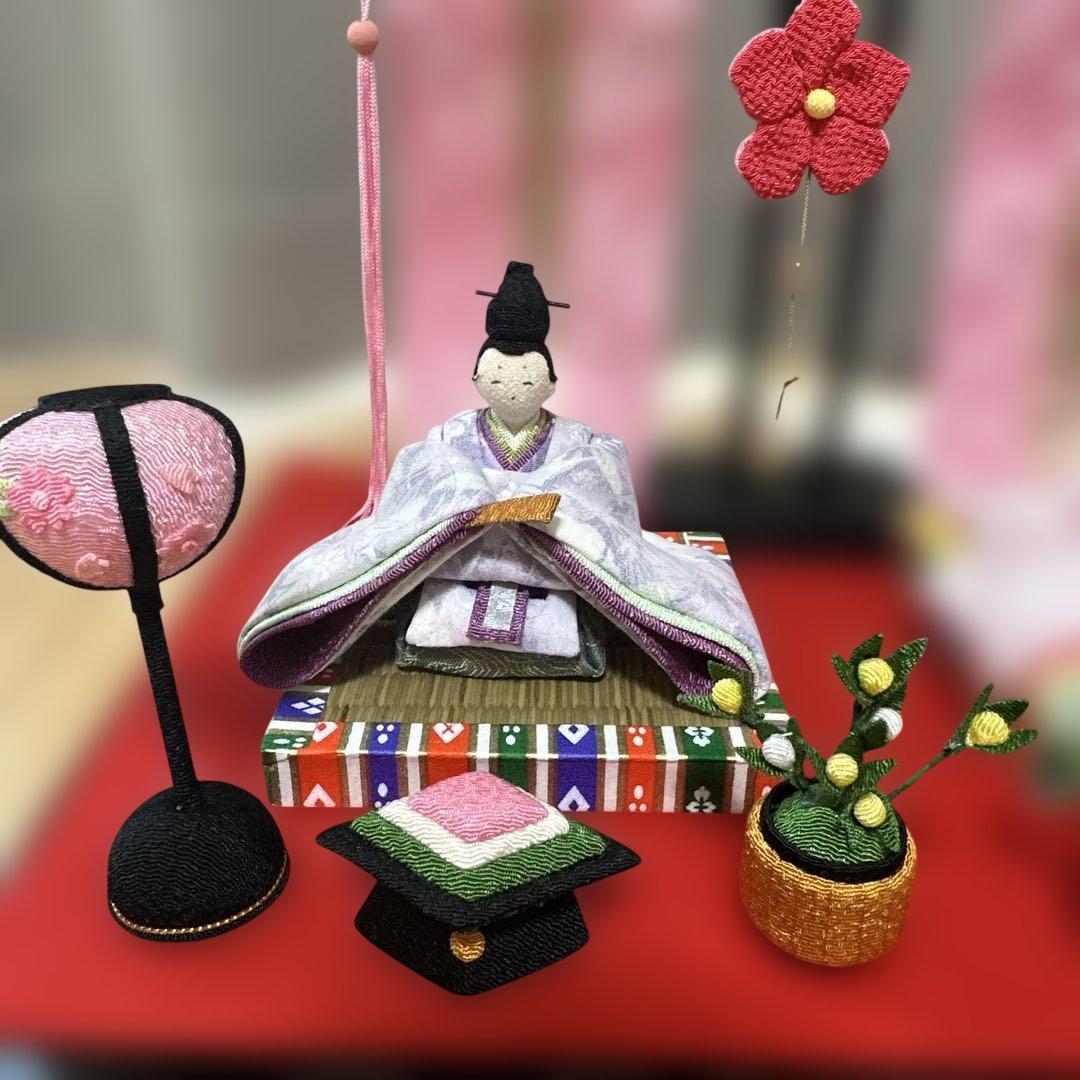 ちりめん　雛人形　リュウコドウ