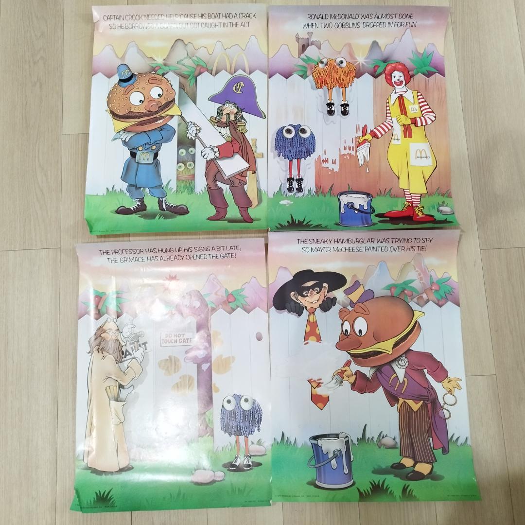 マクドナルドランド キャラクター ポスター 1976年 看板 ビンテー IT53