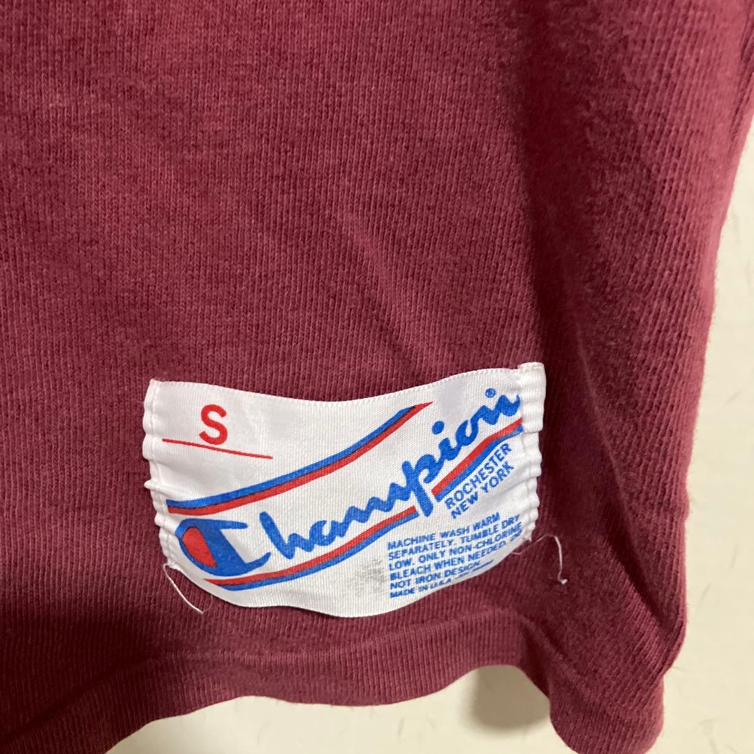Champion USCロゴ シャツ Sサイズ マルーンNR.NC
