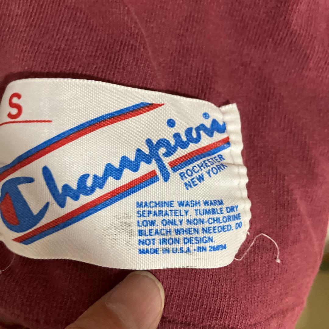 Champion USCロゴ シャツ Sサイズ マルーンNR.NC
