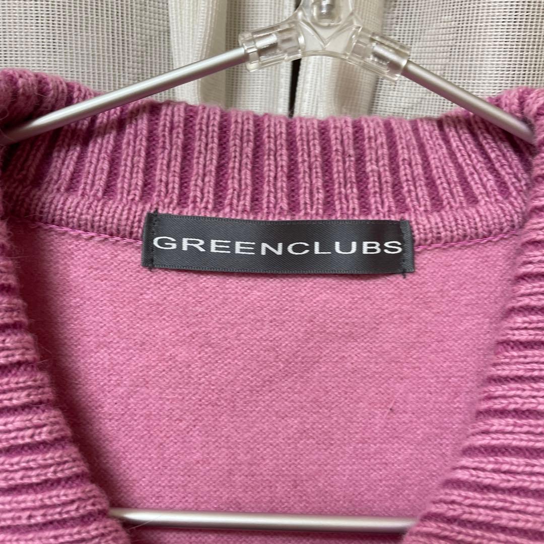 美品 GREENCLUBS スヌーピー ハーフジップ ニット ピンク