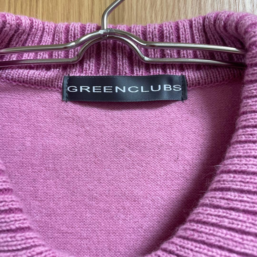 美品 GREENCLUBS スヌーピー ハーフジップ ニット ピンク