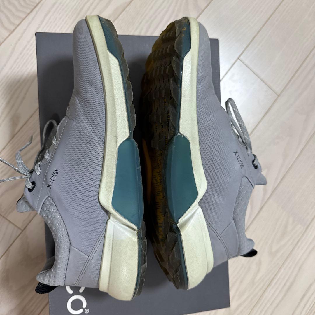 ecco エコー ゴルフシューズ グレー 40 スパイクレス