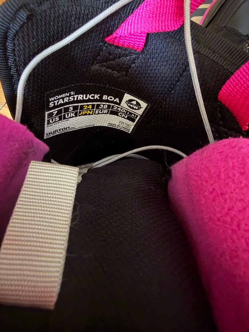 BURTON STARSTRUCK BOA 24.0cm ブラック/ピンク
