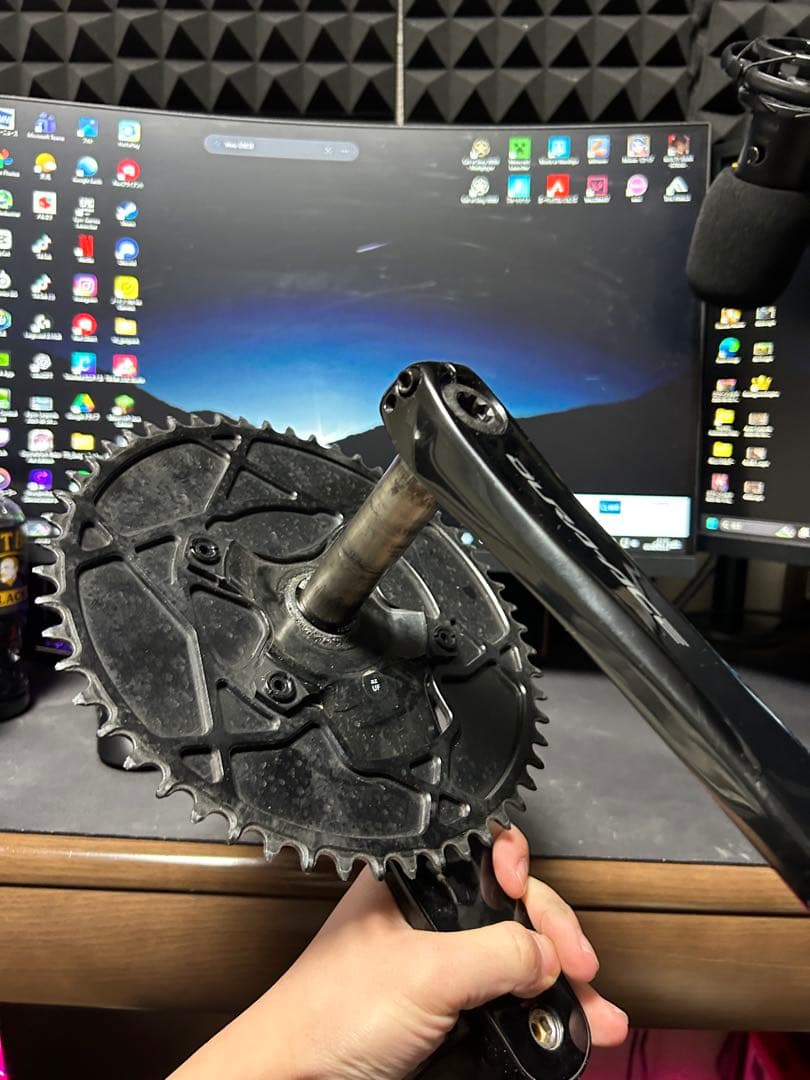 FC R9200 デュラエース　170mm 54t シングル　ペダル付き