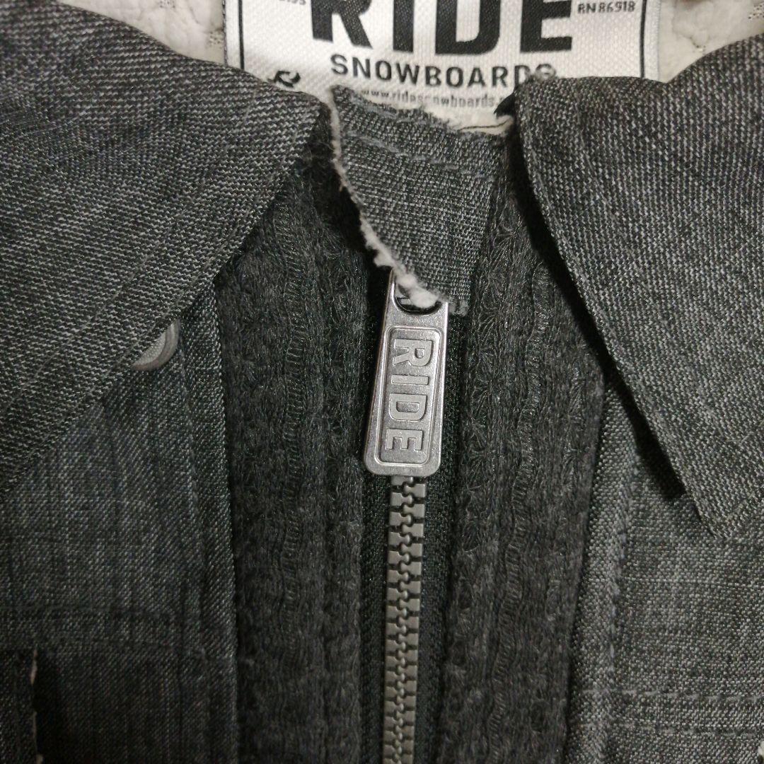 美品　Ride　スノーボードウェア　グレー系　Mサイズ　裏起毛　ポリエステル