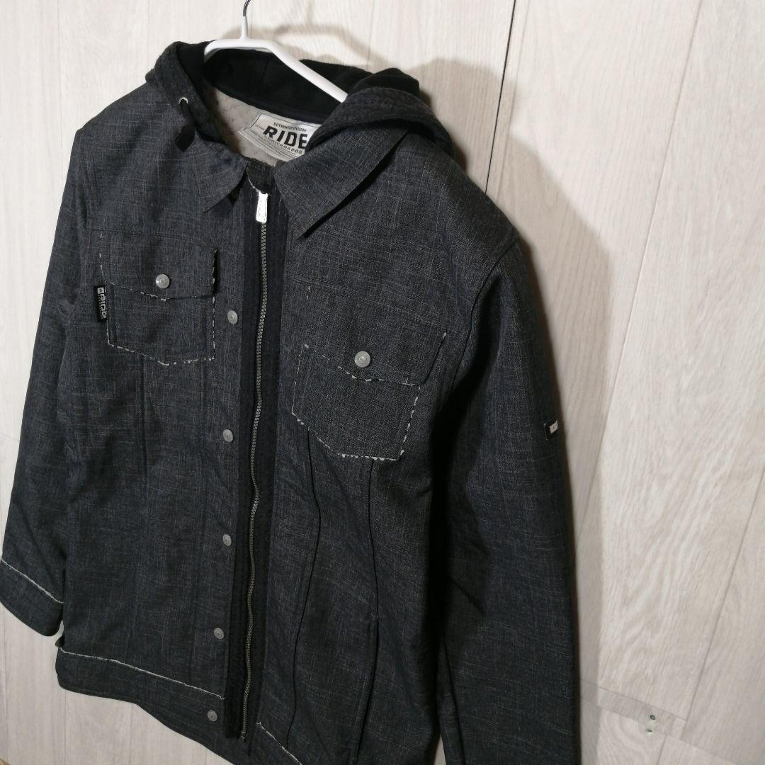 美品　Ride　スノーボードウェア　グレー系　Mサイズ　裏起毛　ポリエステル
