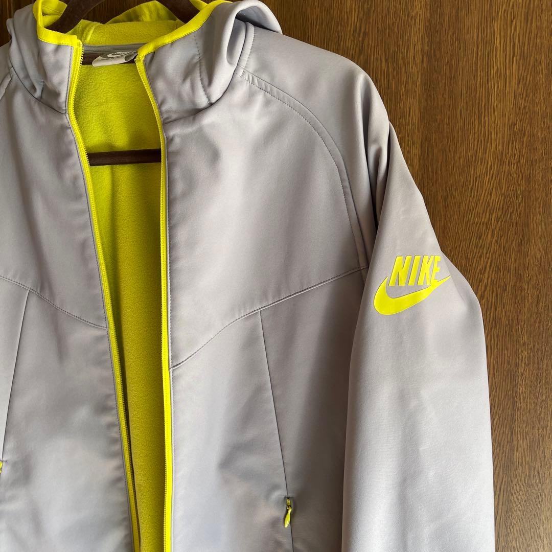 Nike フルジップ ウィンドブレーカー グレー/イエロー