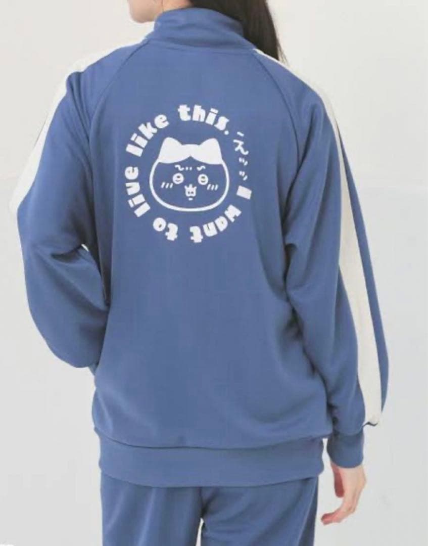 【極美品】ちいかわ ハチワレ トラックジャケット セットアップ ブルー L